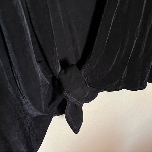 Chico's Travelers Black Tie Front Long Sleeve Cardigan Jacket Size 3 or X Large - Picture 7 of 7